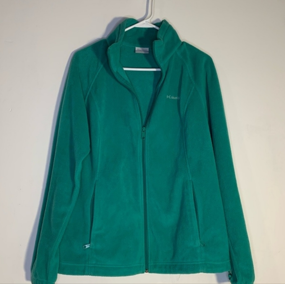 Columbia Teal Green/Blue Fleece Zip up Jacket